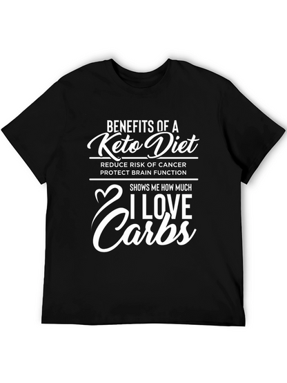 Funny Keto Diet T-Shirt - I Love Carbs!