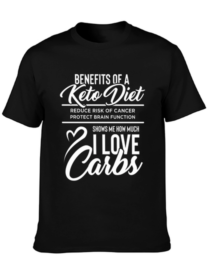 Funny Keto Diet T-Shirt - I Love Carbs!