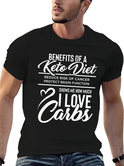 Funny Keto Diet T-Shirt - I Love Carbs!