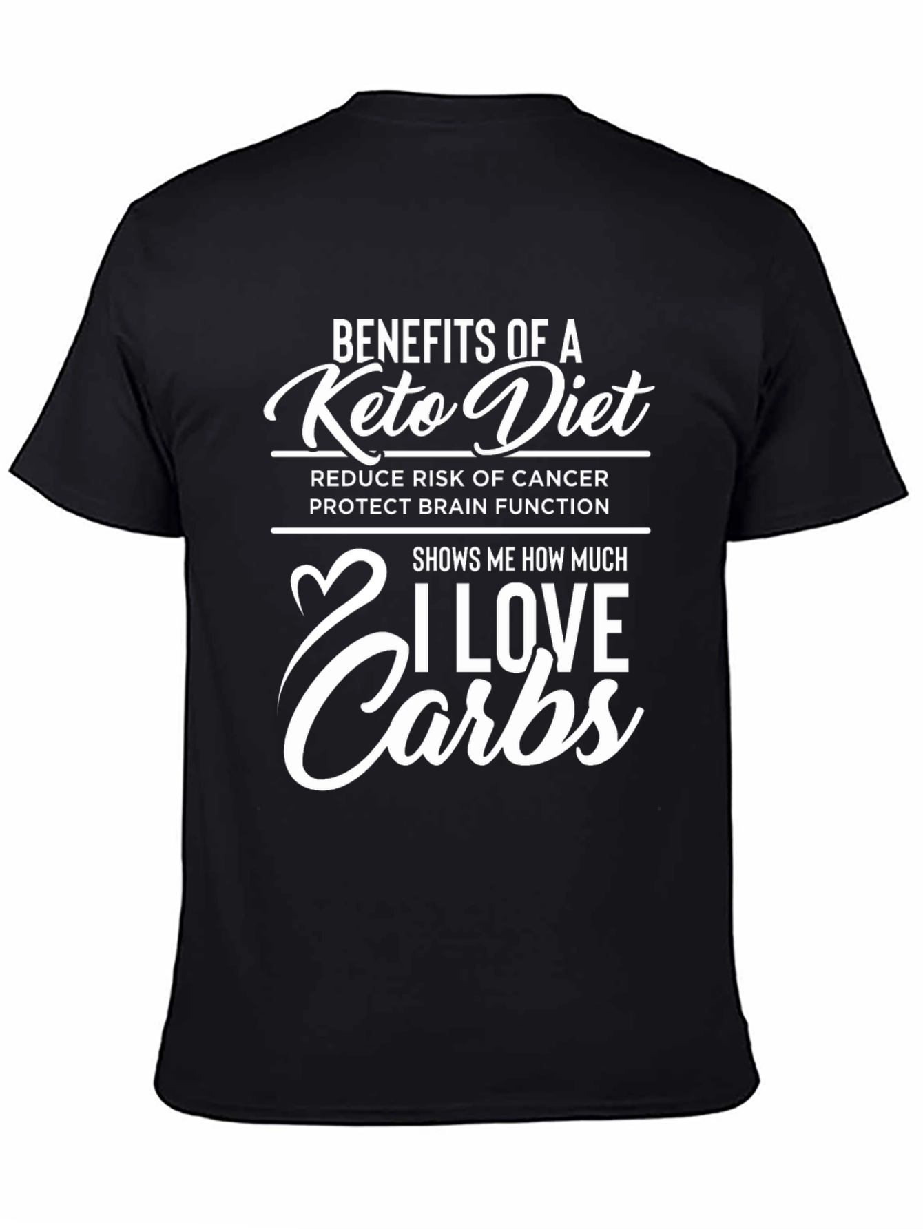 Funny Keto Diet T-Shirt - I Love Carbs!