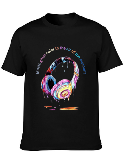 Colorful Music Headphones T-Shirt