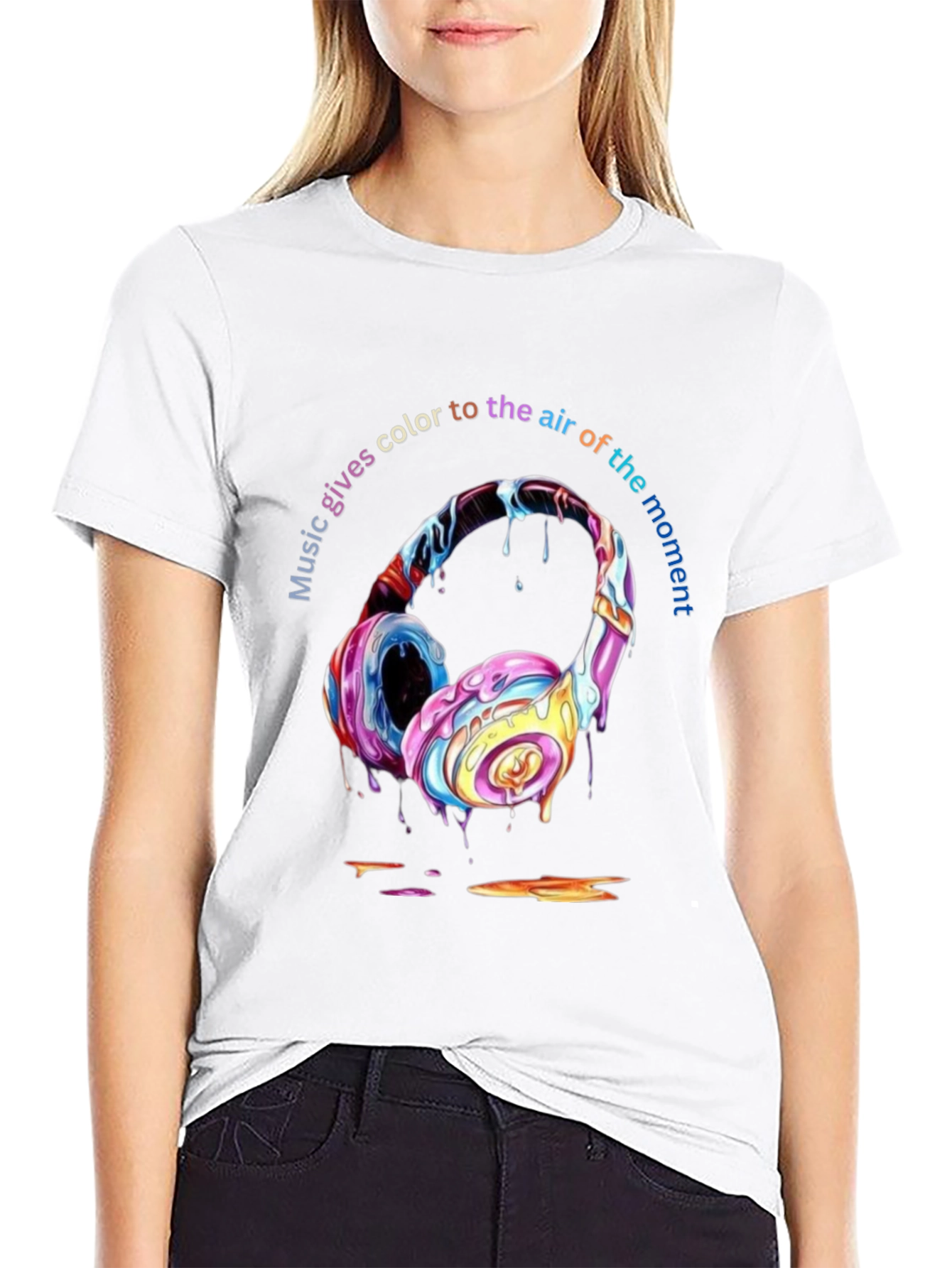 Colorful Music Headphones T-Shirt