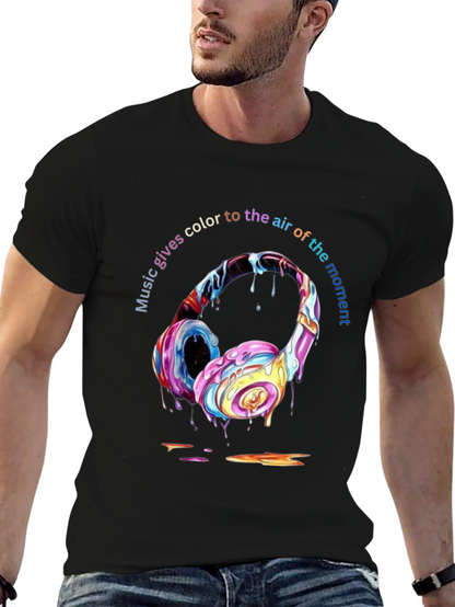 Colorful Music Headphones T-Shirt