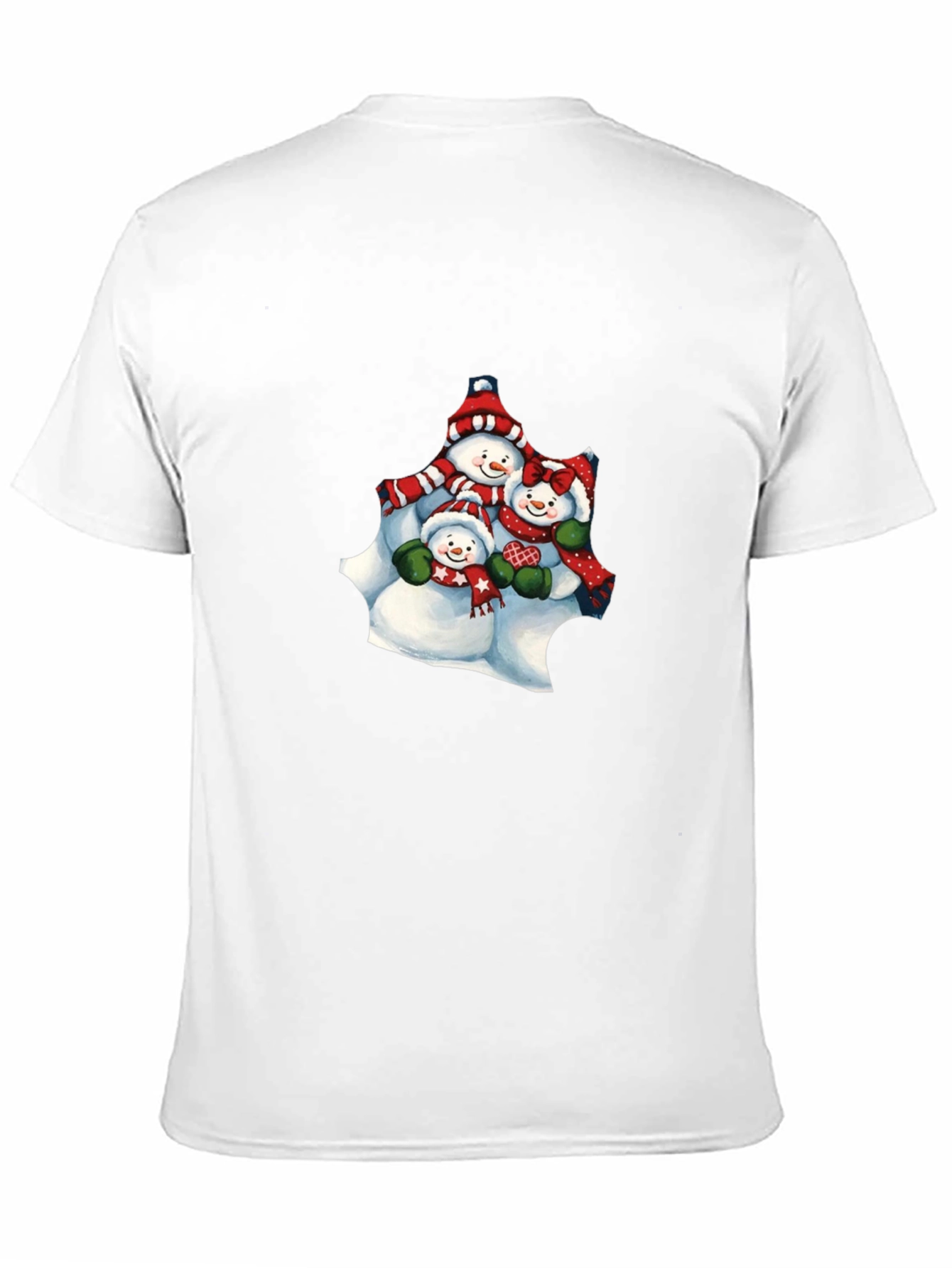 Snowman Family Black T-Shirt