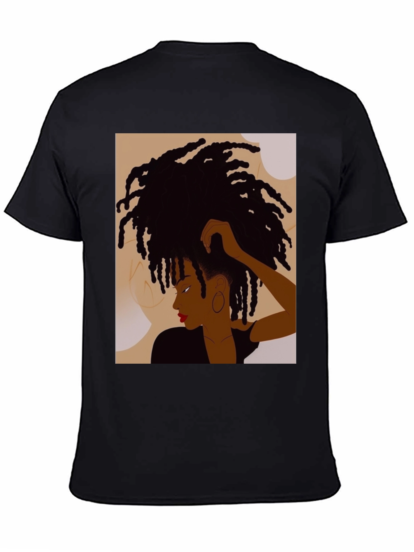 Afro Art Black Tee - Stylish Graphic Print