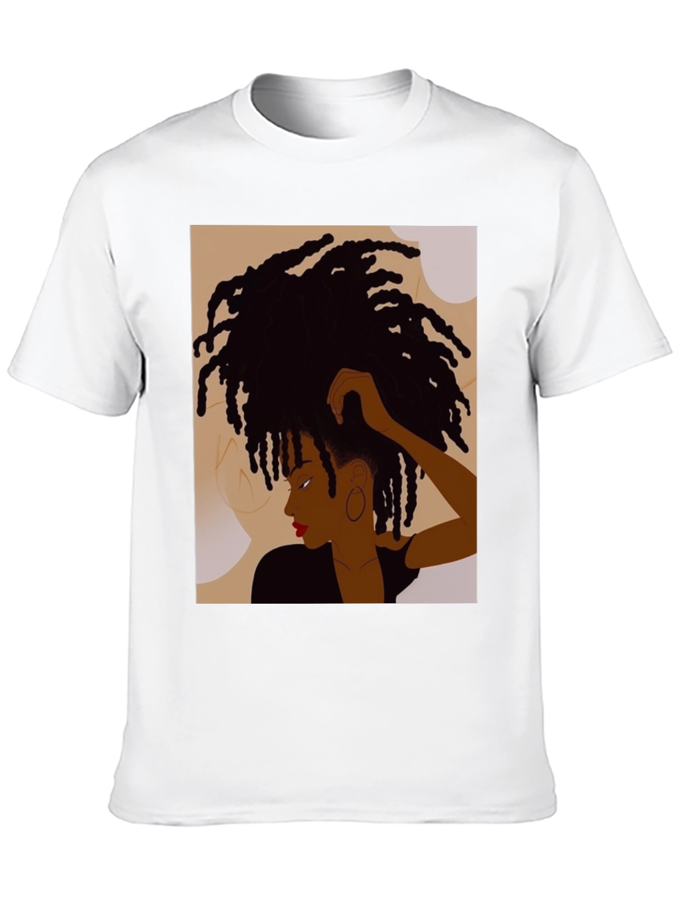 Afro Art Black Tee - Stylish Graphic Print