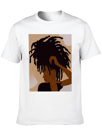 Afro Art Black Tee - Stylish Graphic Print