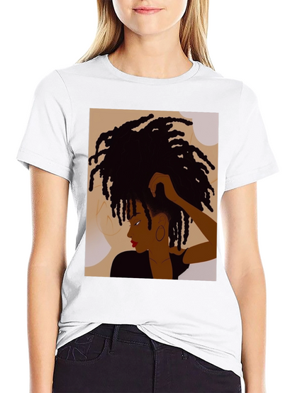 Afro Art Black Tee - Stylish Graphic Print