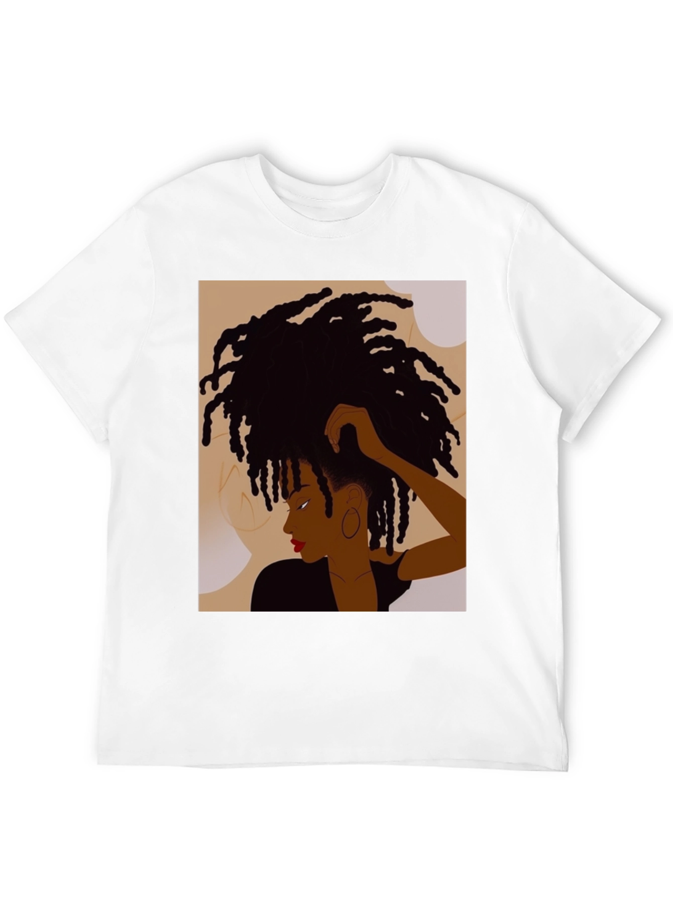 Afro Art Black Tee - Stylish Graphic Print