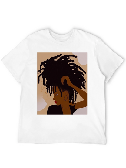 Afro Art Black Tee - Stylish Graphic Print