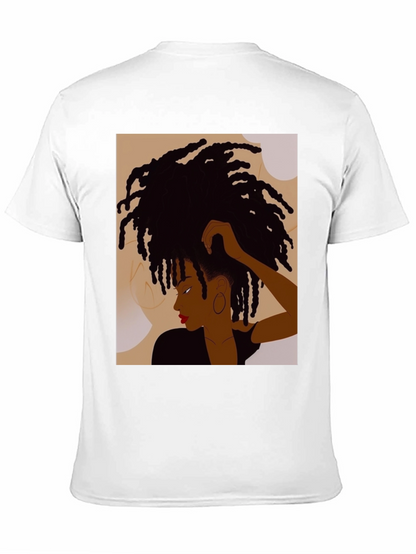 Afro Art Black Tee - Stylish Graphic Print