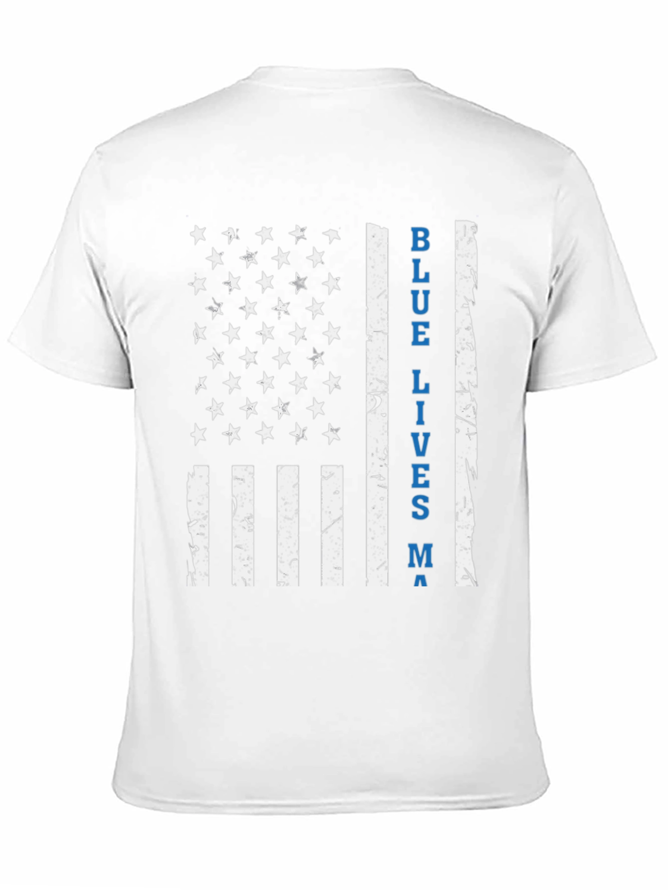 Blue Lives Matter American Flag T-Shirt
