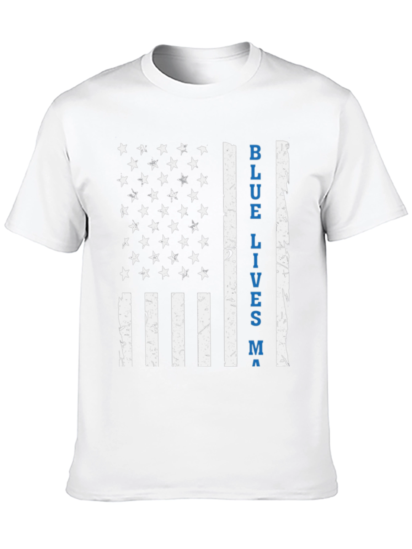 Blue Lives Matter American Flag T-Shirt