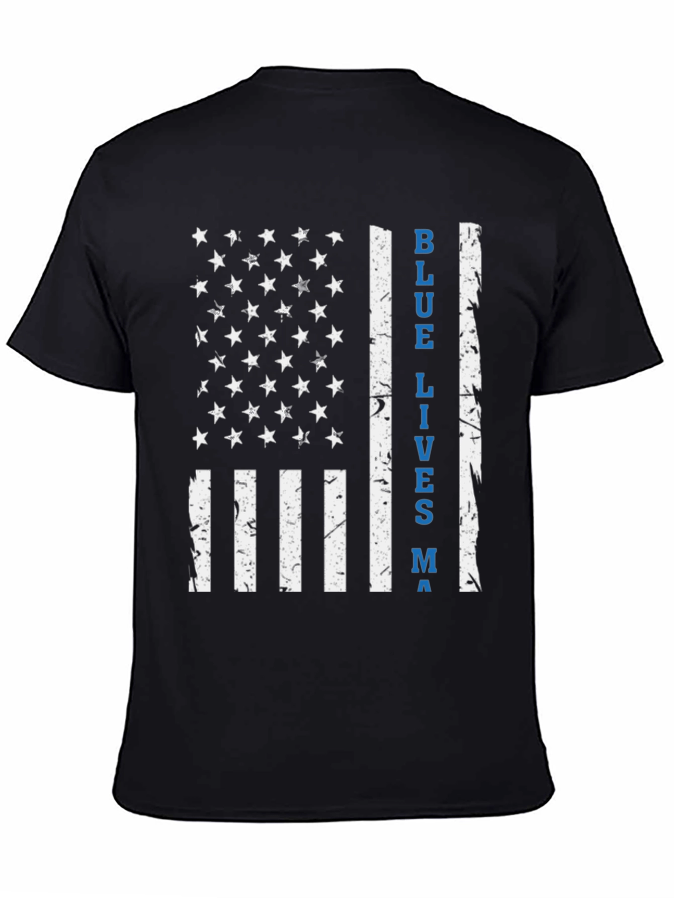 Blue Lives Matter American Flag T-Shirt