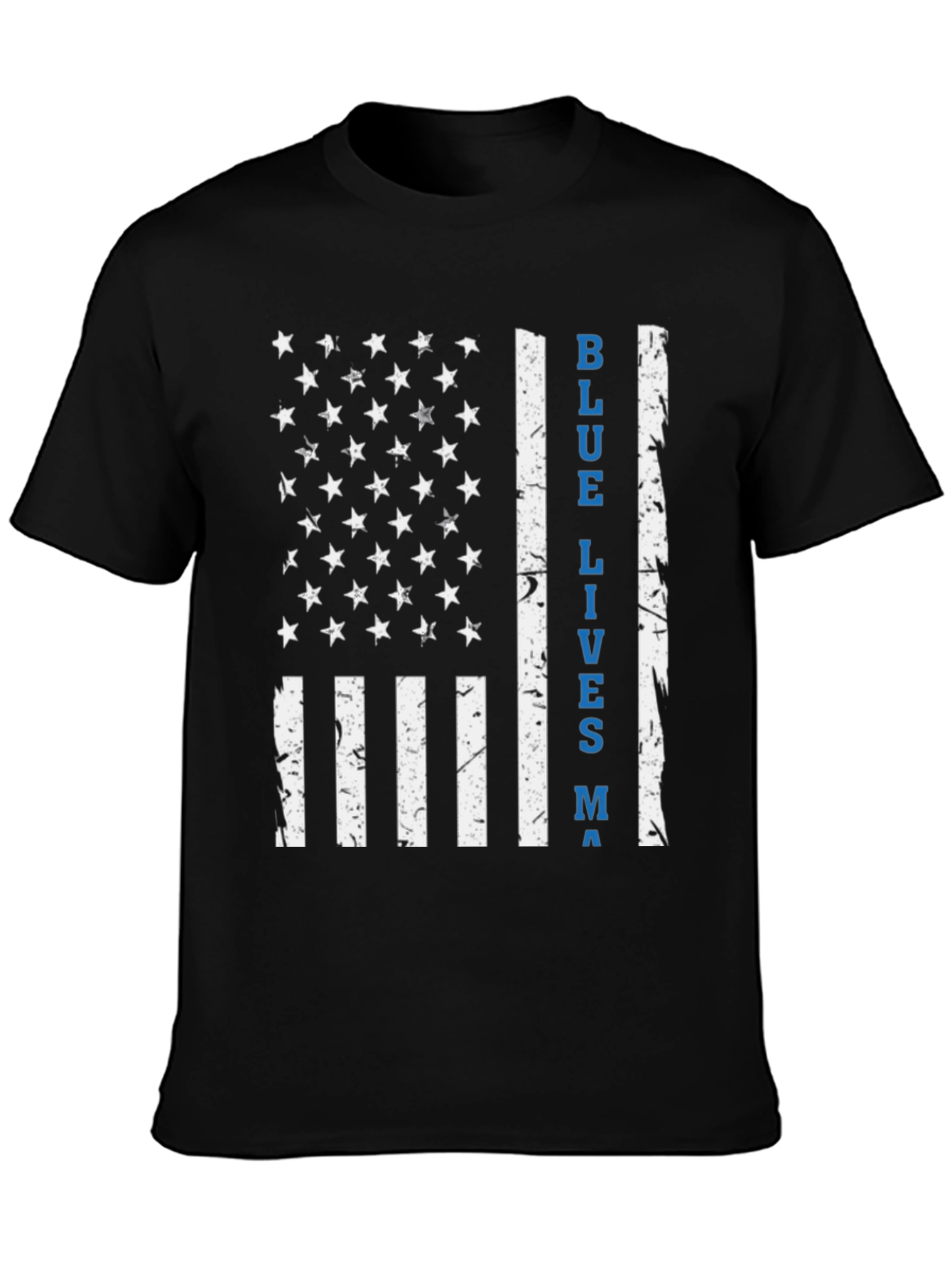 Blue Lives Matter American Flag T-Shirt