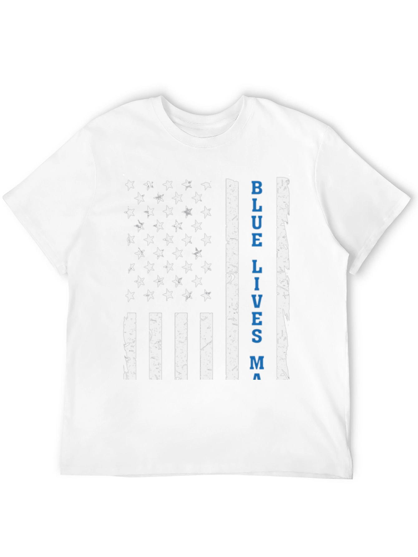 Blue Lives Matter American Flag T-Shirt