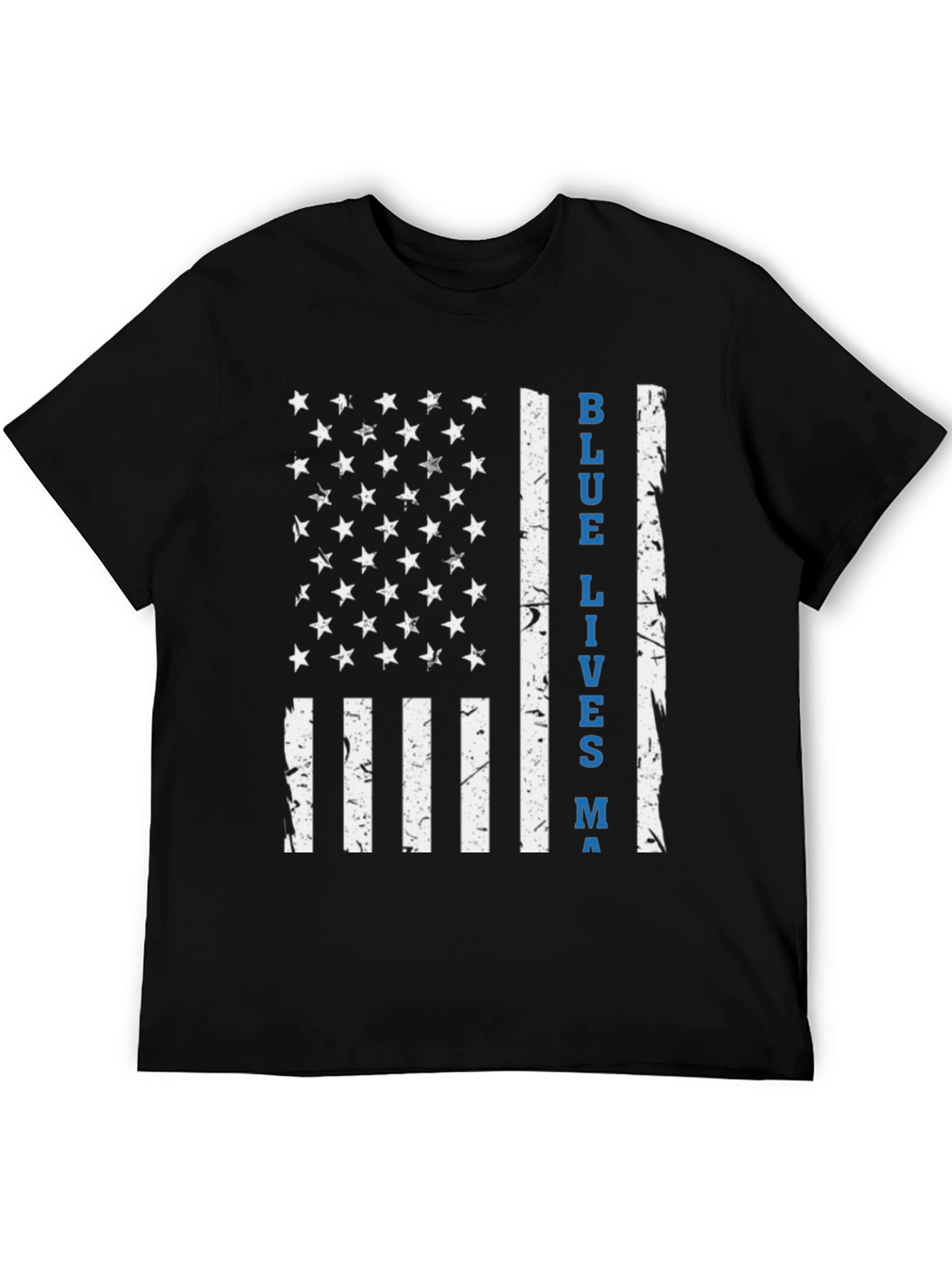 Blue Lives Matter American Flag T-Shirt