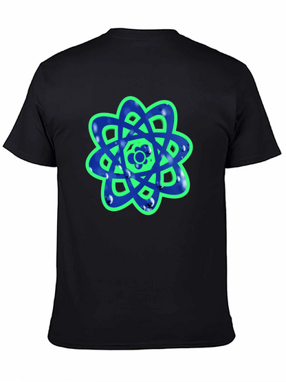Geometric Flower Graphic Tee - Casual Style
