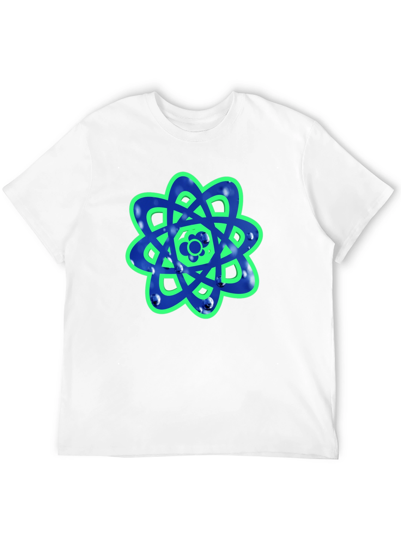 Geometric Flower Graphic Tee - Casual Style