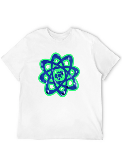 Geometric Flower Graphic Tee - Casual Style