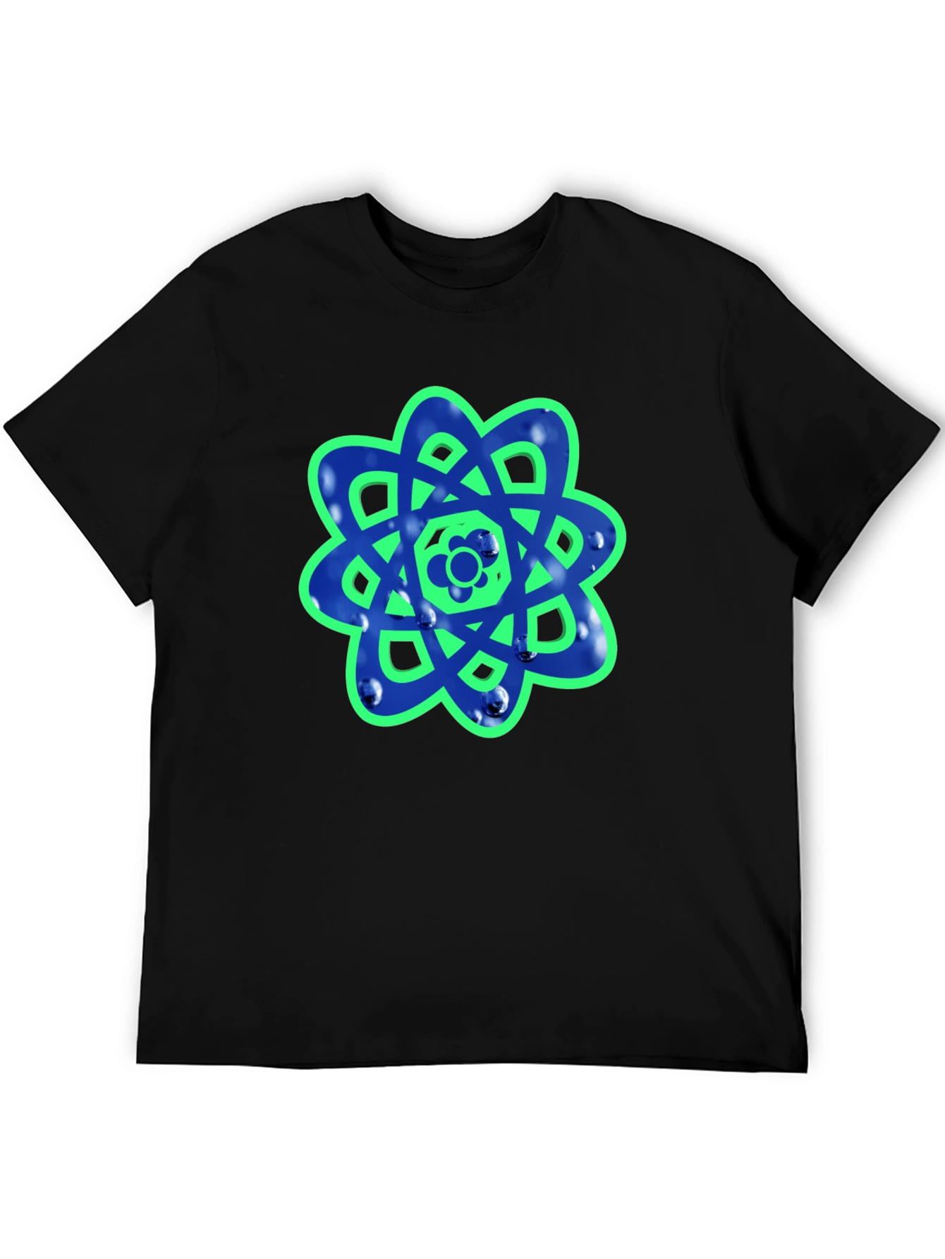Geometric Flower Graphic Tee - Casual Style