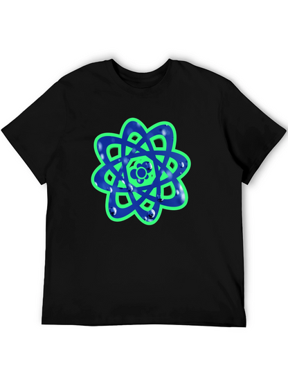 Geometric Flower Graphic Tee - Casual Style