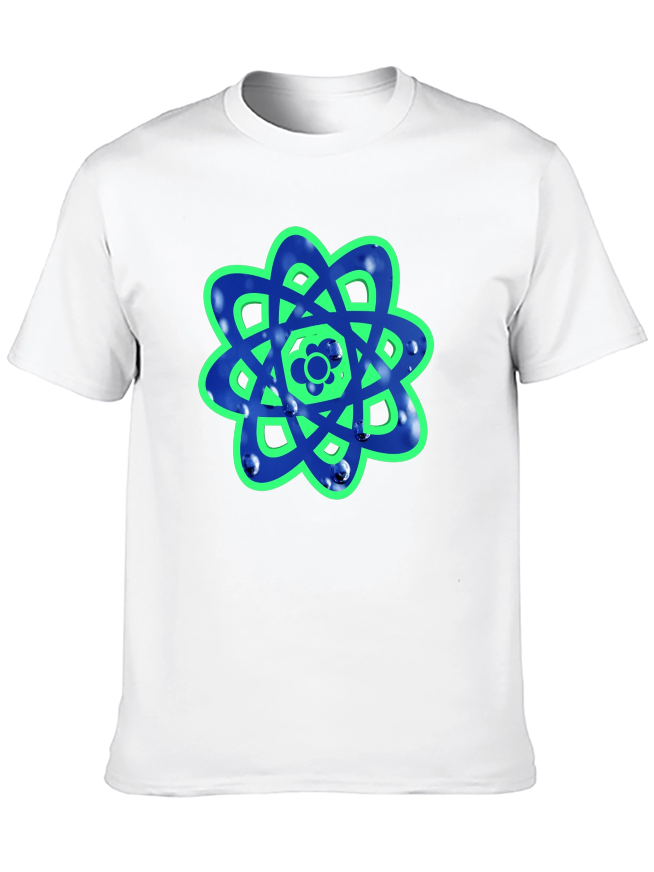 Geometric Flower Graphic Tee - Casual Style