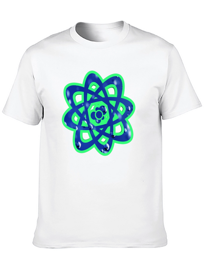 Geometric Flower Graphic Tee - Casual Style