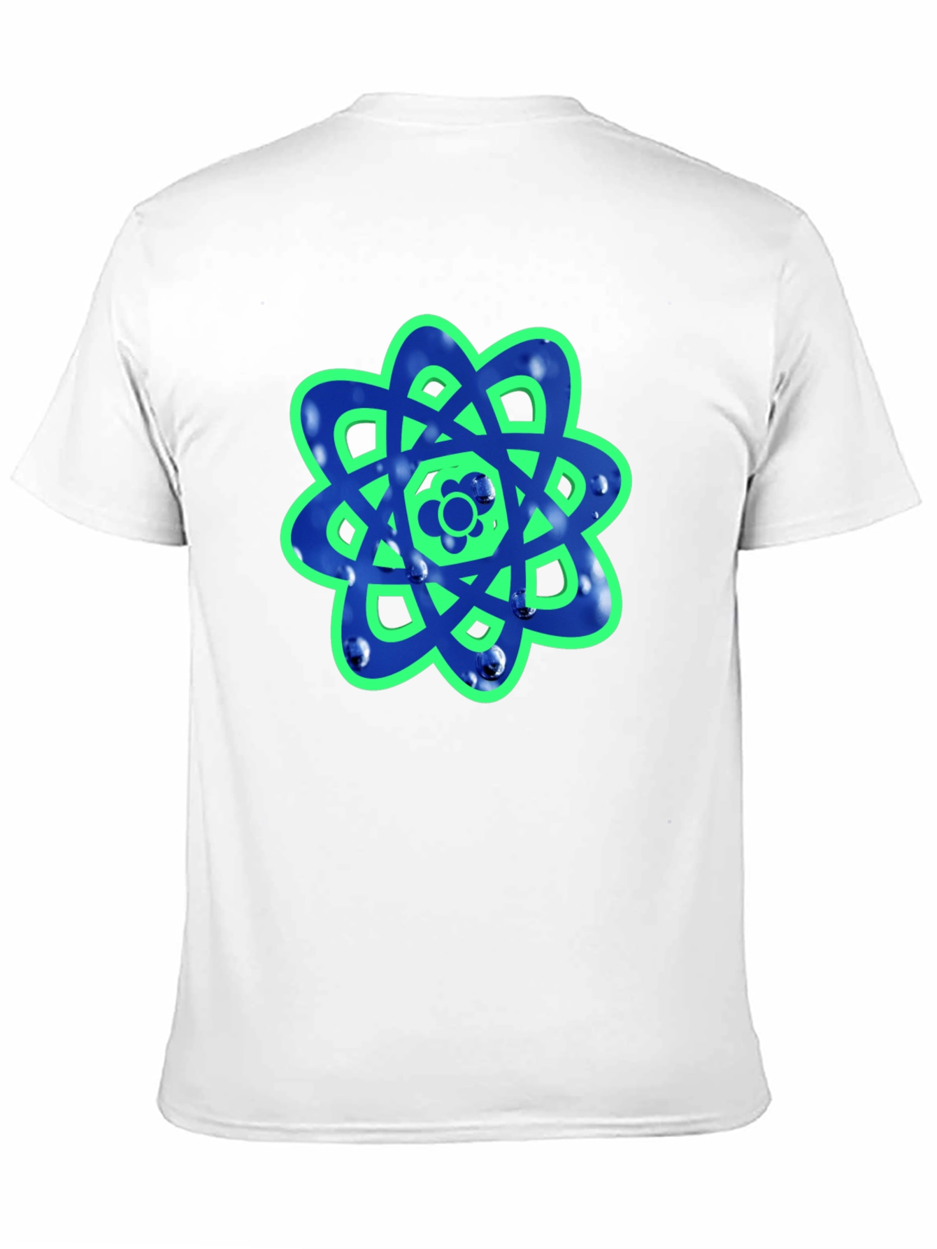 Geometric Flower Graphic Tee - Casual Style