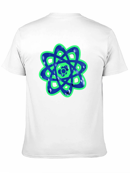 Geometric Flower Graphic Tee - Casual Style