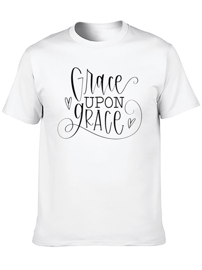 Grace Upon Grace Black T-Shirt Christian Religious Tee