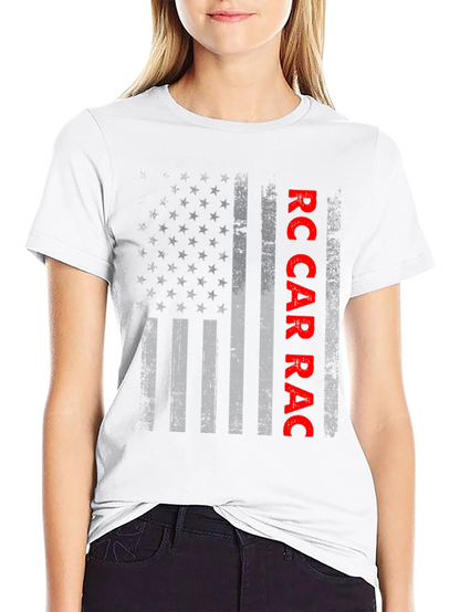 RC Car Race USA Flag Graphic Tee