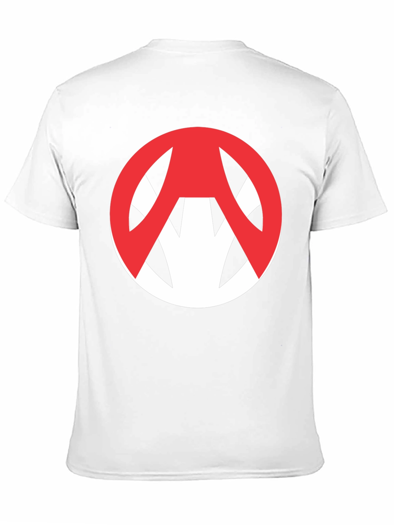 Edgy Graphic Tee: Red Symbol on Black Cotton T-Shirt