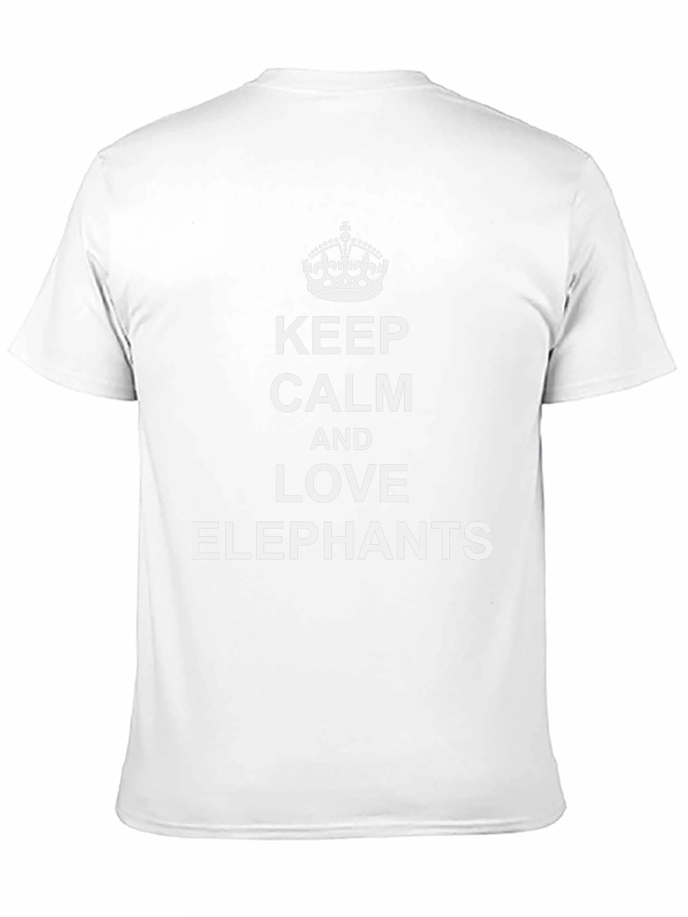 Keep Calm & Love Elephants Black T-Shirt