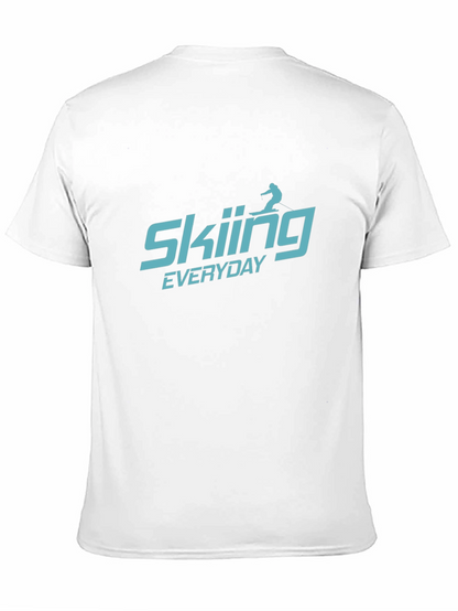 Skiing Everyday Black T-Shirt