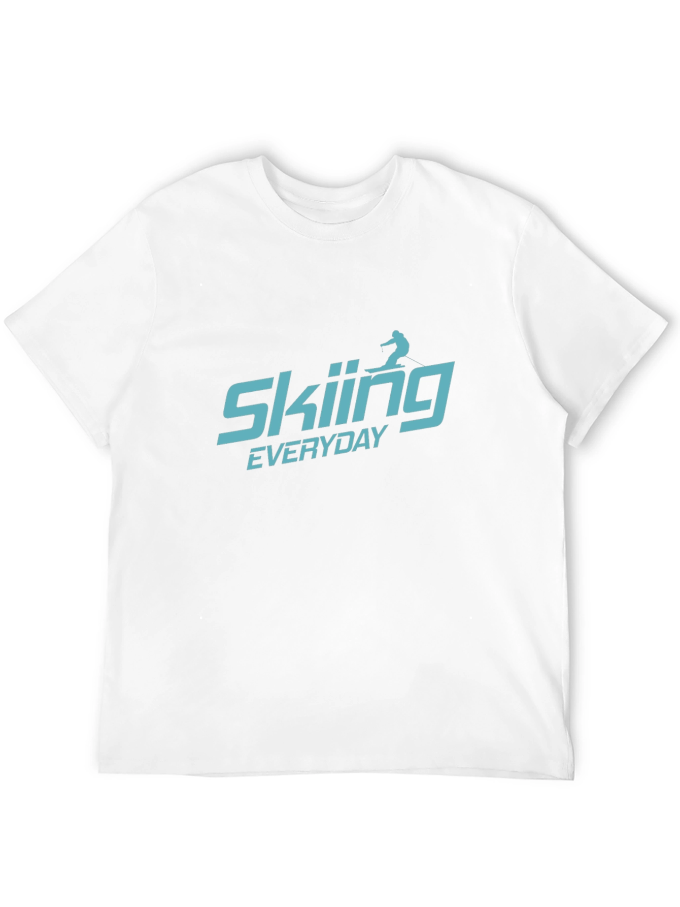 Skiing Everyday Black T-Shirt