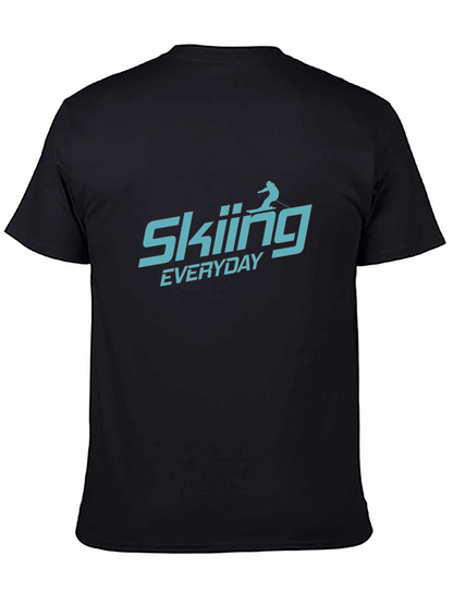 Skiing Everyday Black T-Shirt