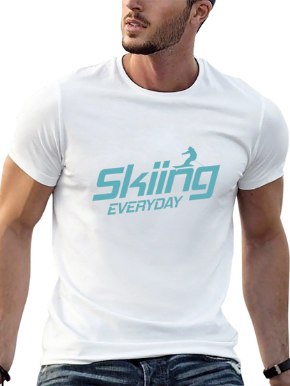 Skiing Everyday Black T-Shirt