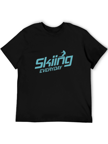 Skiing Everyday Black T-Shirt