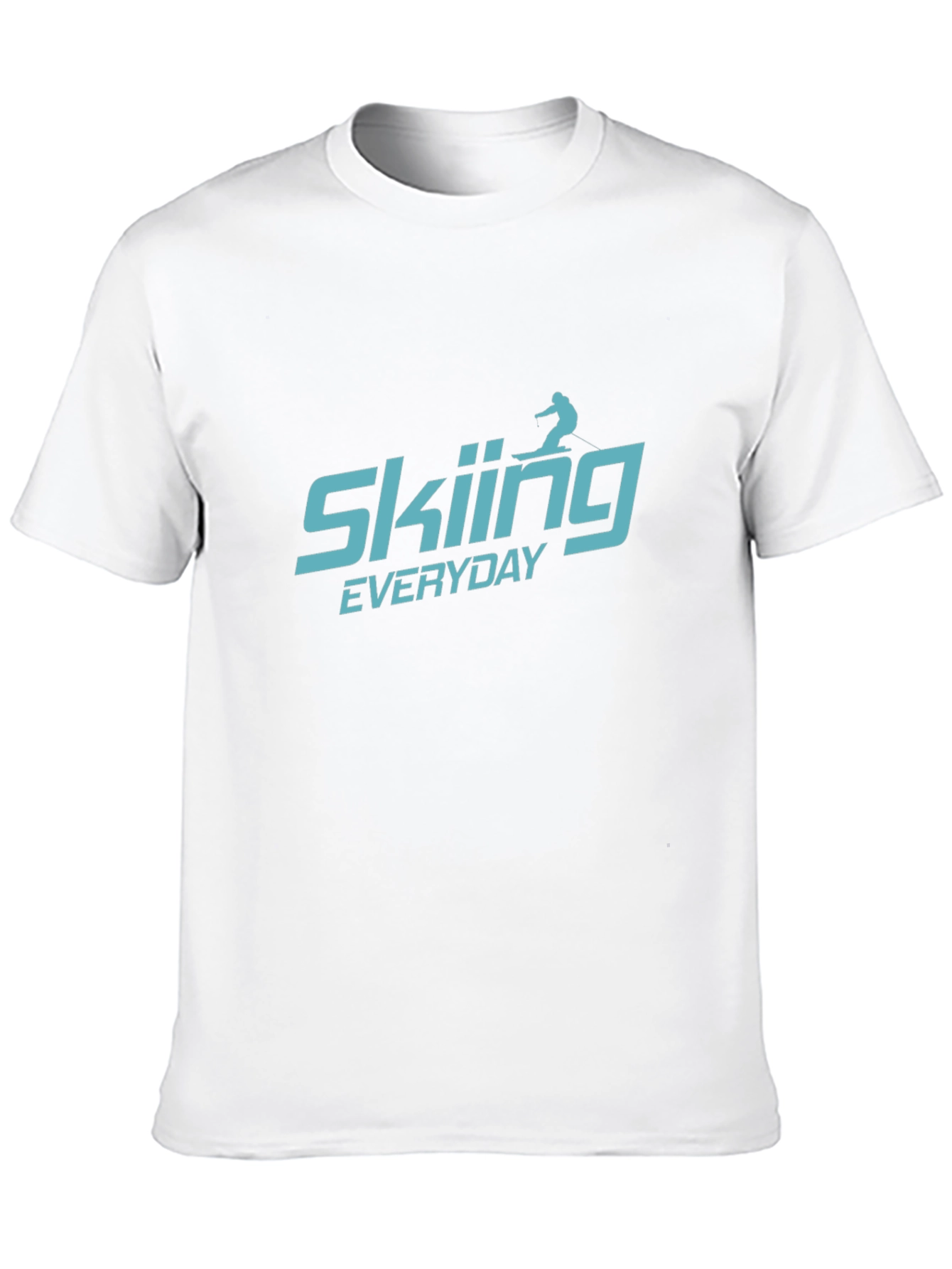 Skiing Everyday Black T-Shirt