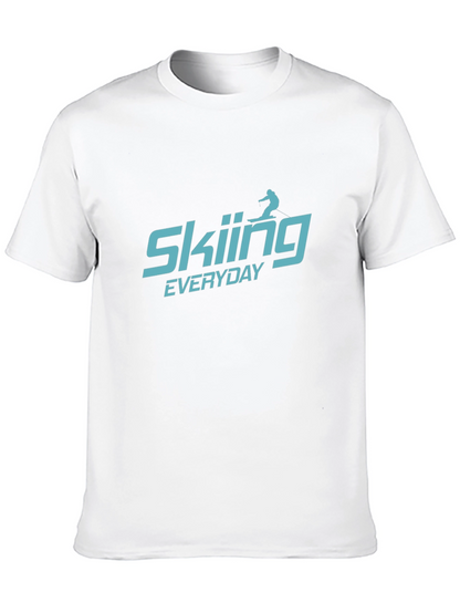 Skiing Everyday Black T-Shirt