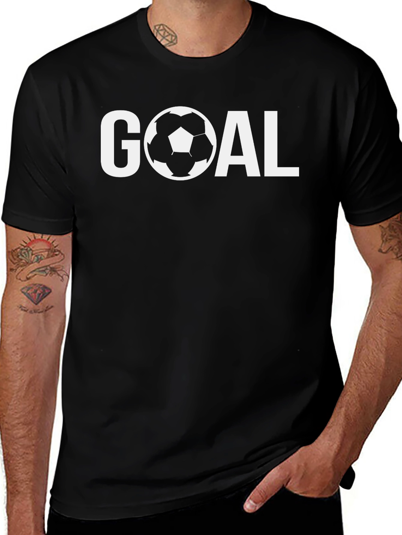 Goal Soccer T-Shirt - Black Short Sleeve