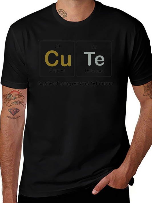 Cute Periodic Table T-Shirt - Copper and Tellurium Element Design
