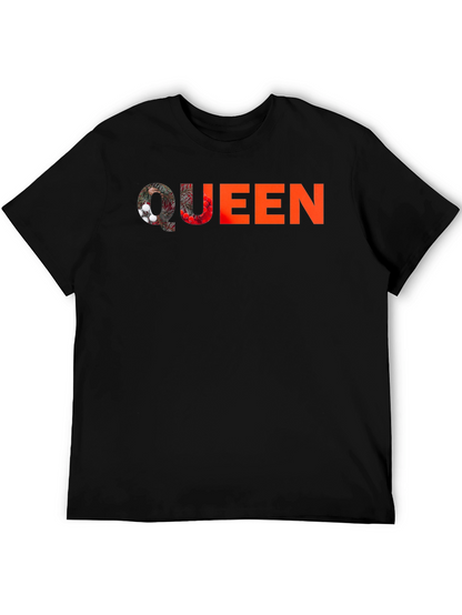 Queen Graphic Print Black T-Shirt