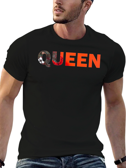 Queen Graphic Print Black T-Shirt