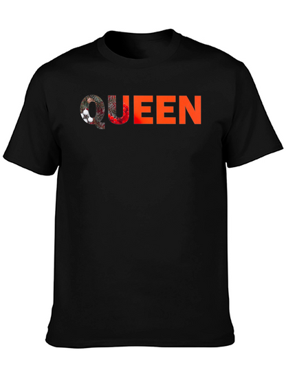 Queen Graphic Print Black T-Shirt
