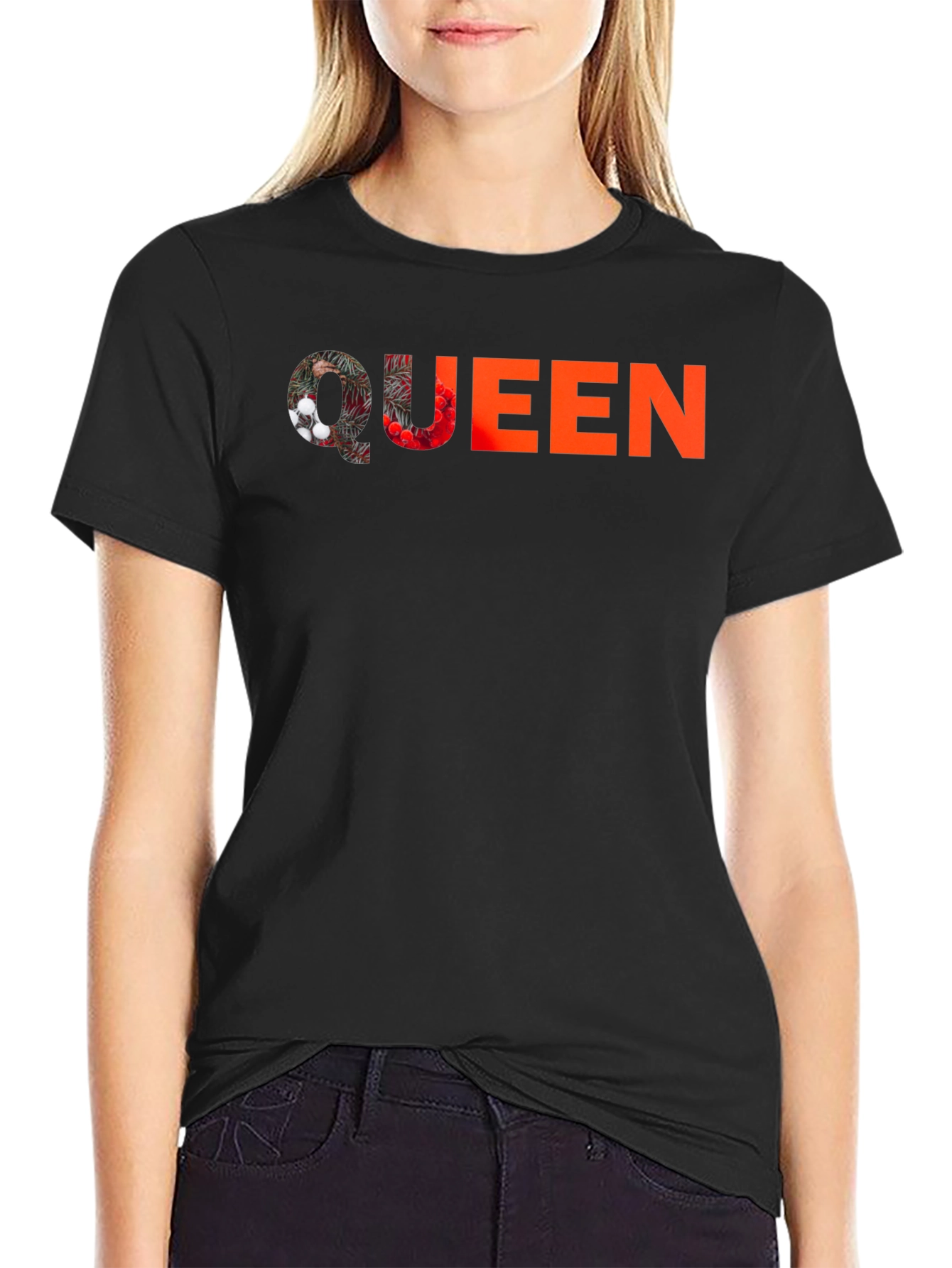 Queen Graphic Print Black T-Shirt