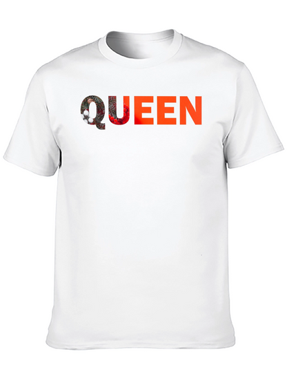 Queen Graphic Print Black T-Shirt