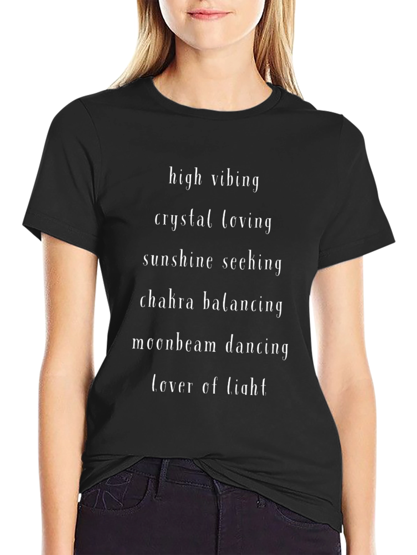 High Vibing Graphic Tee - Crystal Lover Shirt