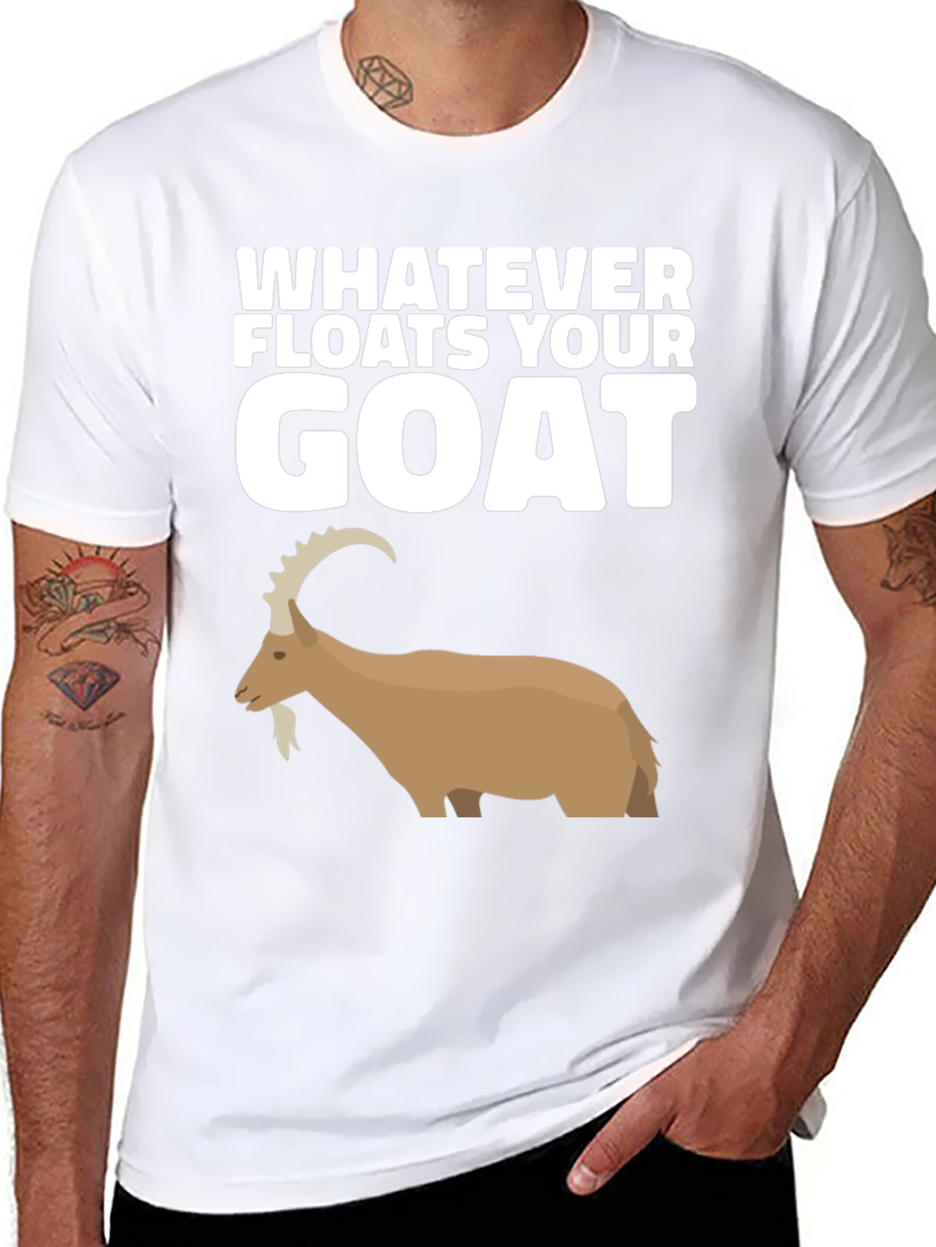 Whatever Floats Your Goat Black T-Shirt